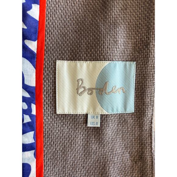 Boden Linen Blend Blazer, Size 4 Peter Pan Polka Dot - Picture 6 of 10